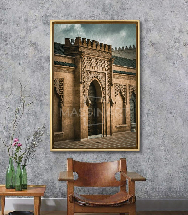 Tableau Opulent Gate en mise en situation décoration salon moderne Massinart