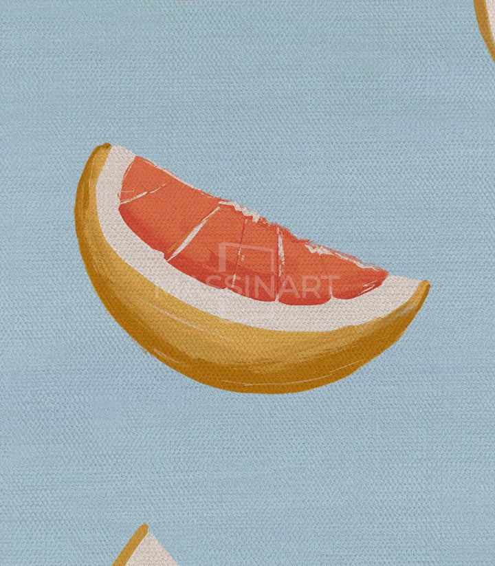 Tableau Orange Slices cadre noir vertical Massinart