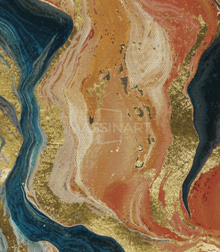 Tableau Affection triptyque — détail fluidique contemporain, Massinart