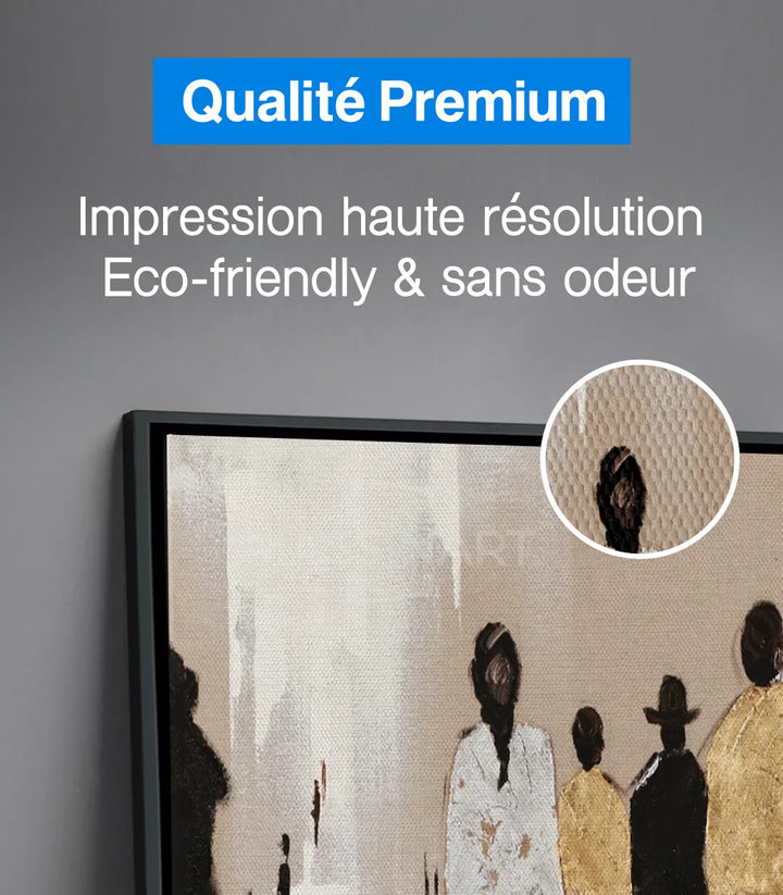 Tableau Fashion Show Massinart — cadre noir horizontal mur moderne gris