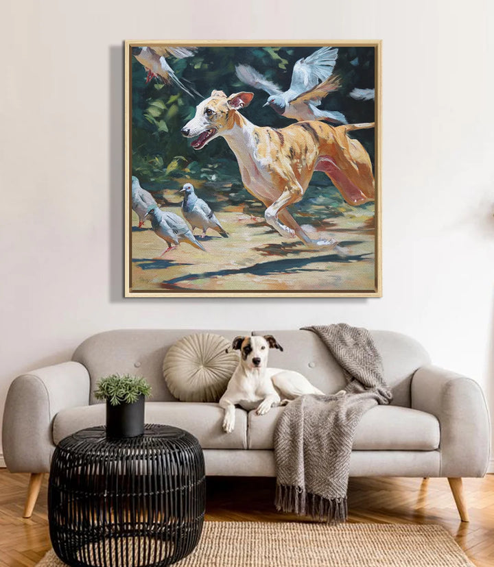 Tableau Chasing Freedom décoration intérieur canapé Massinart