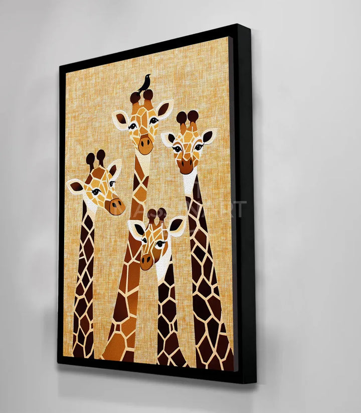 Tableau Giraffes Massinart — illustration animaux savane africaine