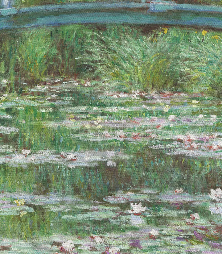 Tableau séjour nature jardin d'eau, décor mural élégant impressionniste, Massinart