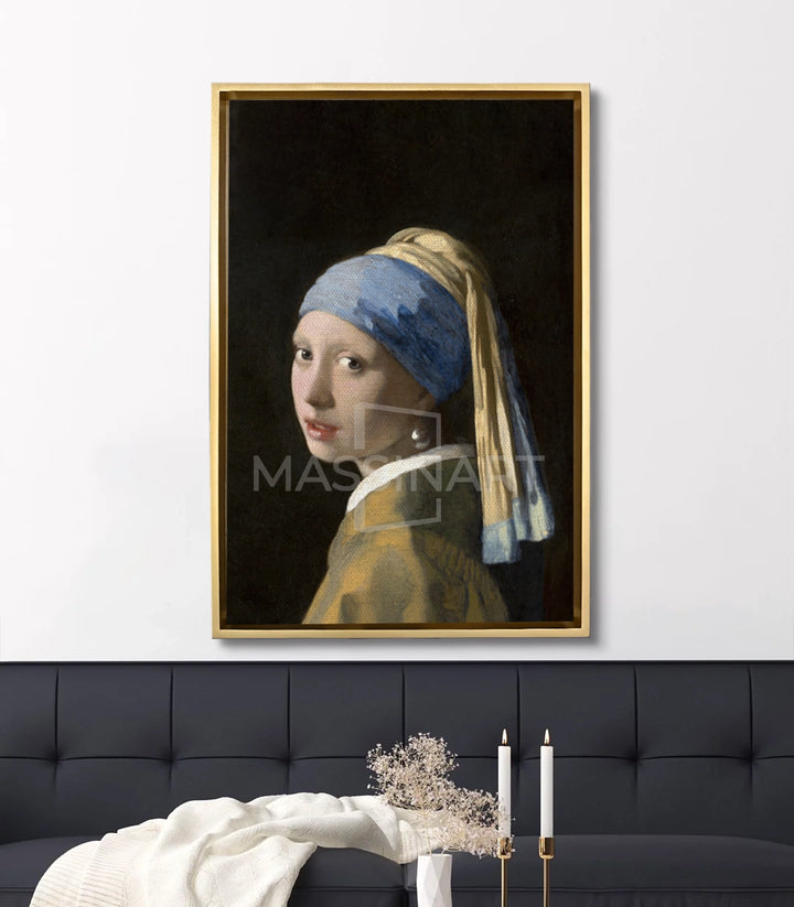 Tableau La Jeune Fille à la Perle, décoration intérieur bureau Massinart