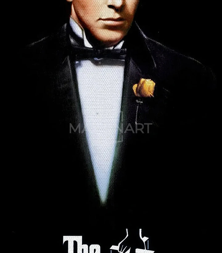 Tableau Godfather portrait cinema Massinart — trois cadres noirs salon moderne