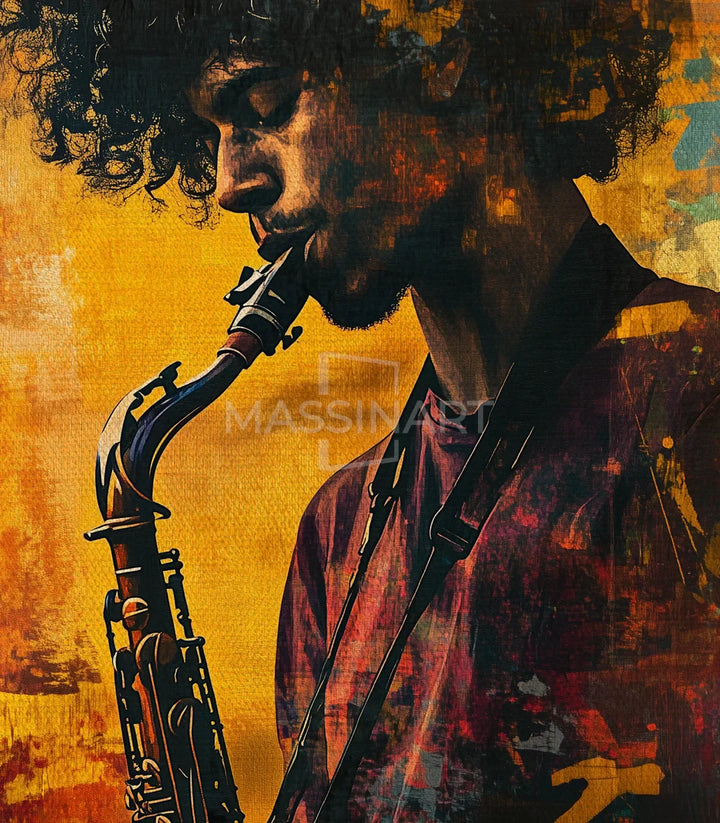 Décor salon contemporain - Tableau Ethereal Jazzman Massinart