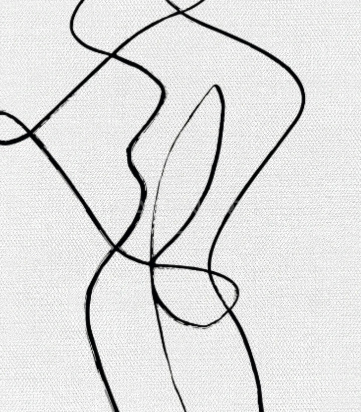 Tableau silhouette femme triptyque art minimaliste Massinart