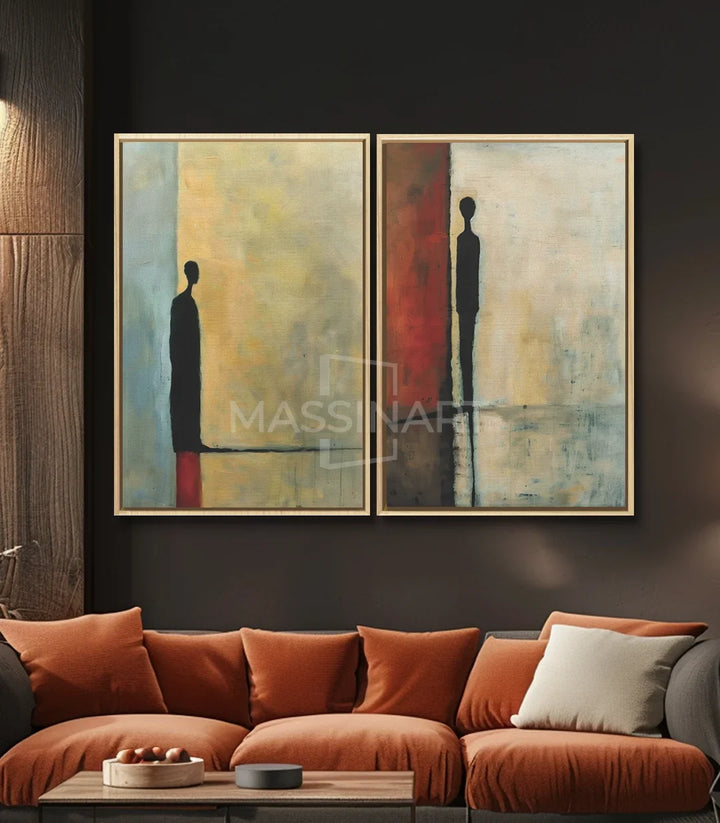 Décoration intérieur contemporain silhouettes diptyque Massinart