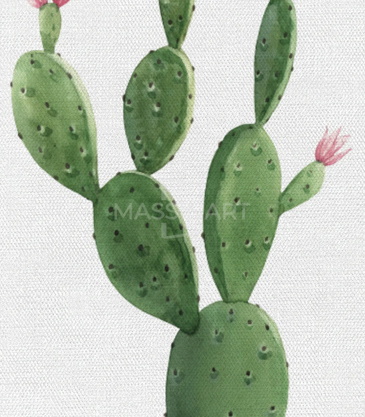 Mise en situation couloir - Triptyque Cactus cadres noirs Massinart