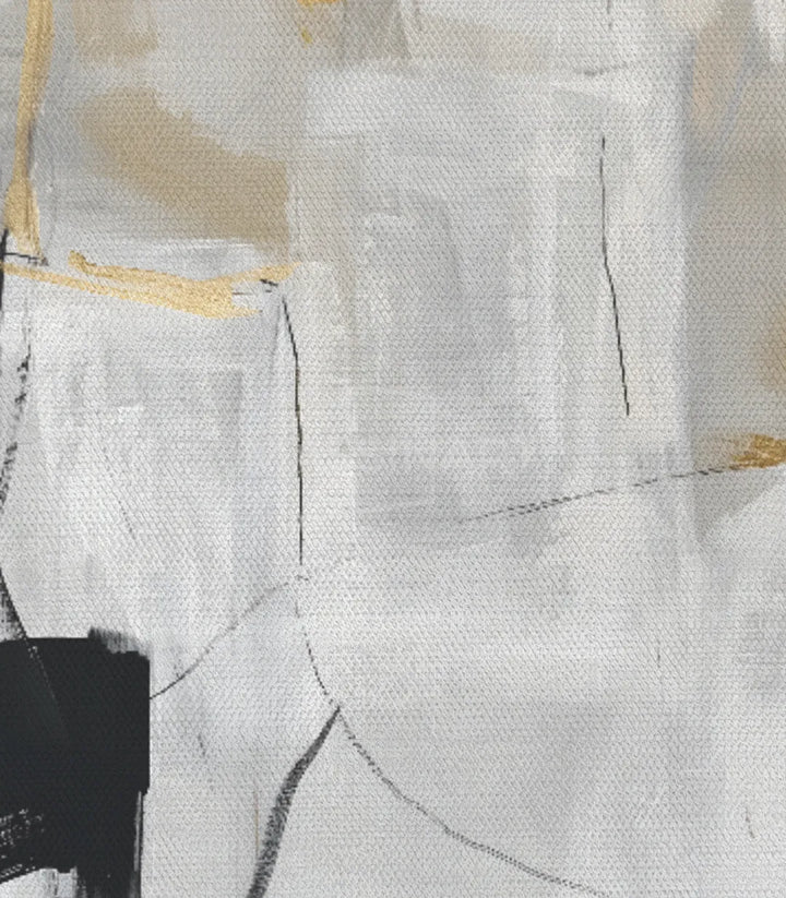 Agencement salon Density tableaux modernes gris noir doré Massinart