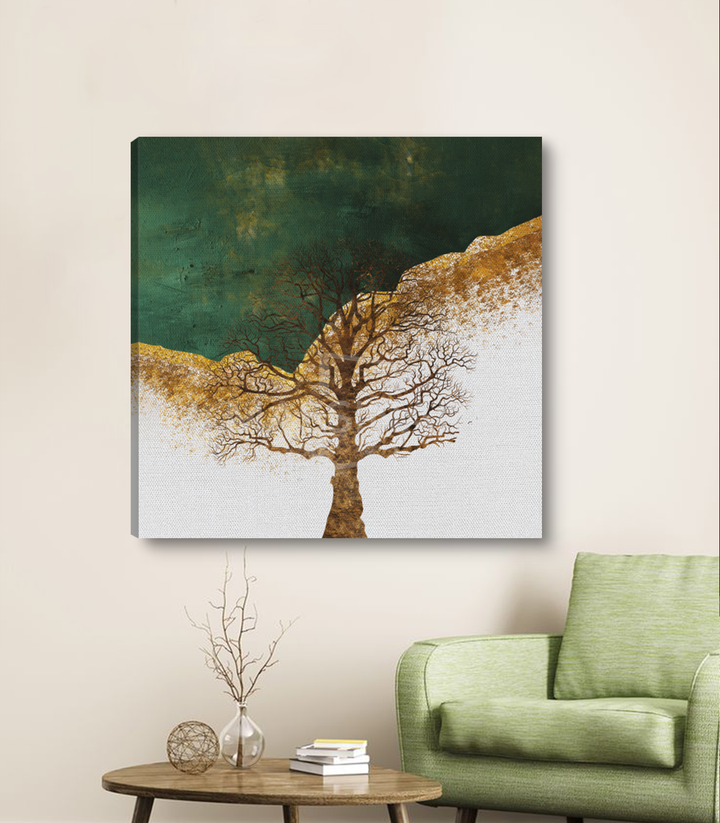 Tableau Growth cadre noir sur mur clair Massinart