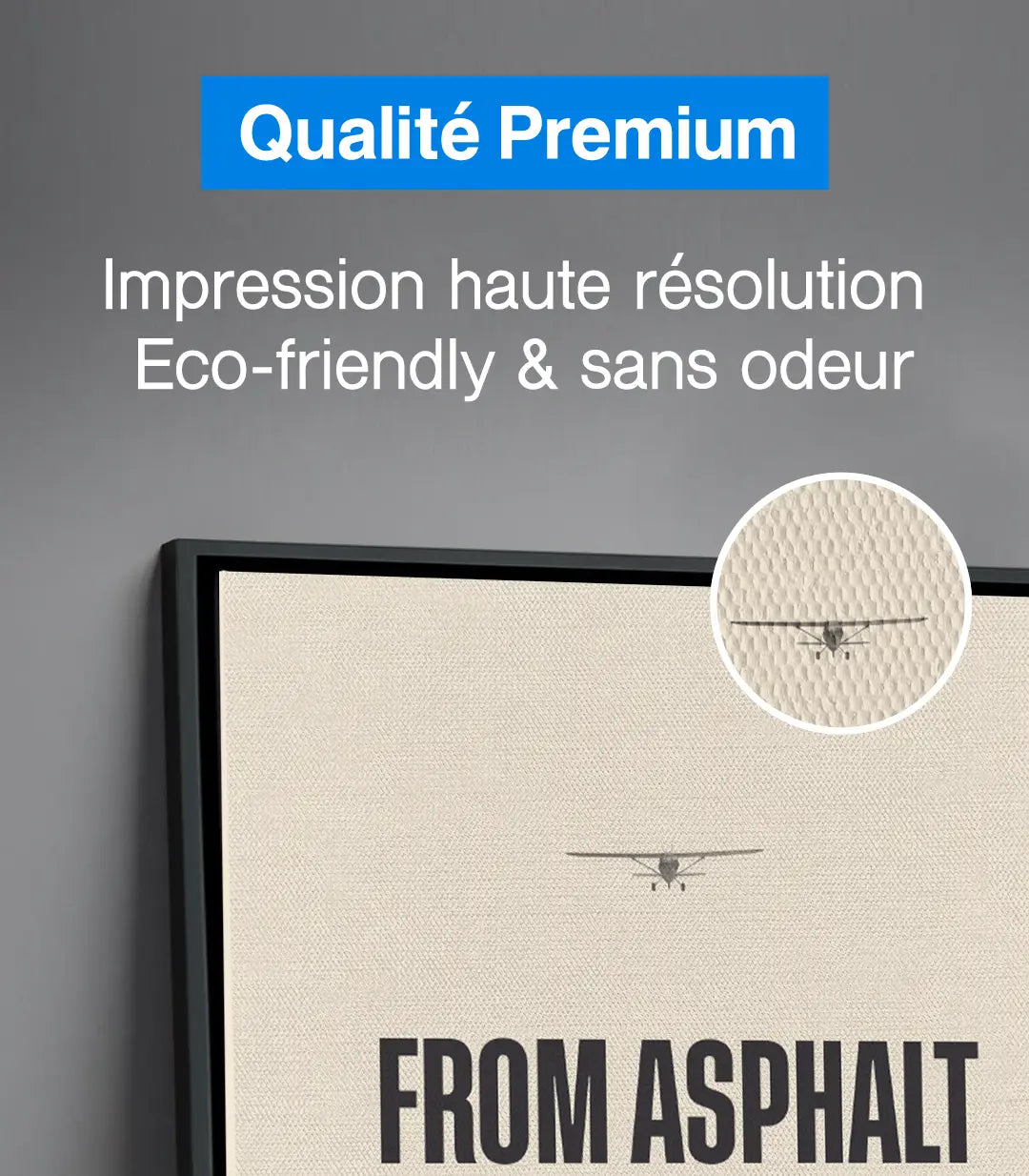 Tableau typographique minimaliste citation inspirante No Limits intérieur design Massinart