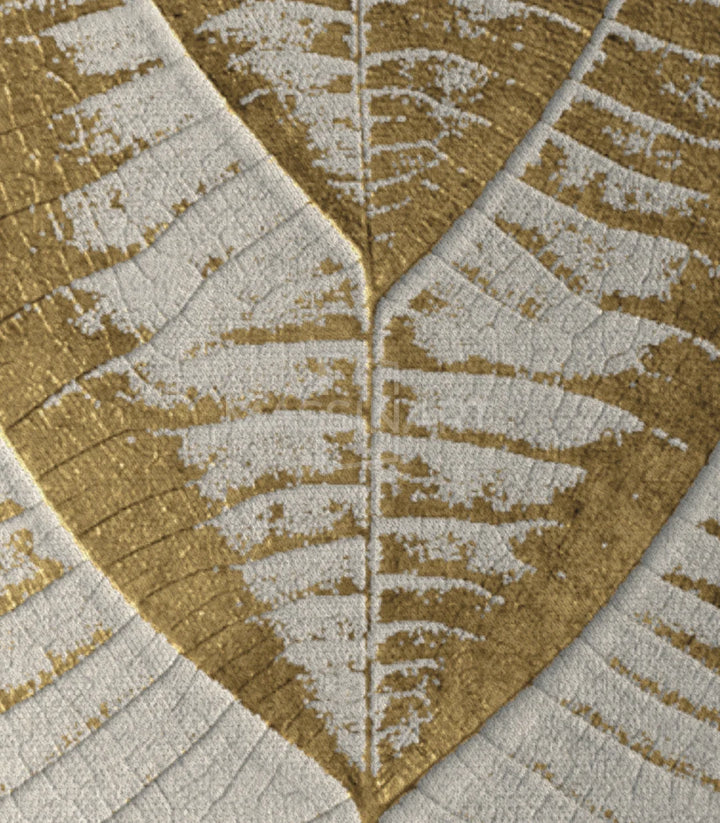 Tableau Golden Leaves triptyque — tableau feuilles dorées minimaliste Massinart