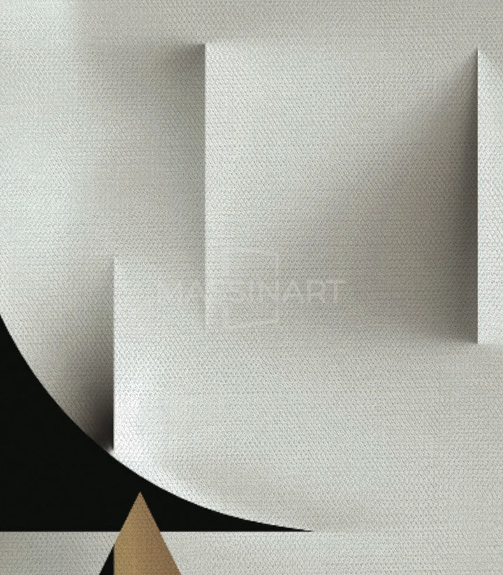 Tableaux cadre noir — minimalisme géométrique doré Massinart