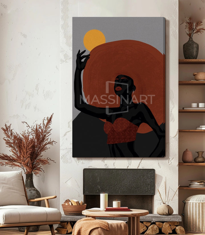 Tableau Solar Queen style contemporary art Massinart