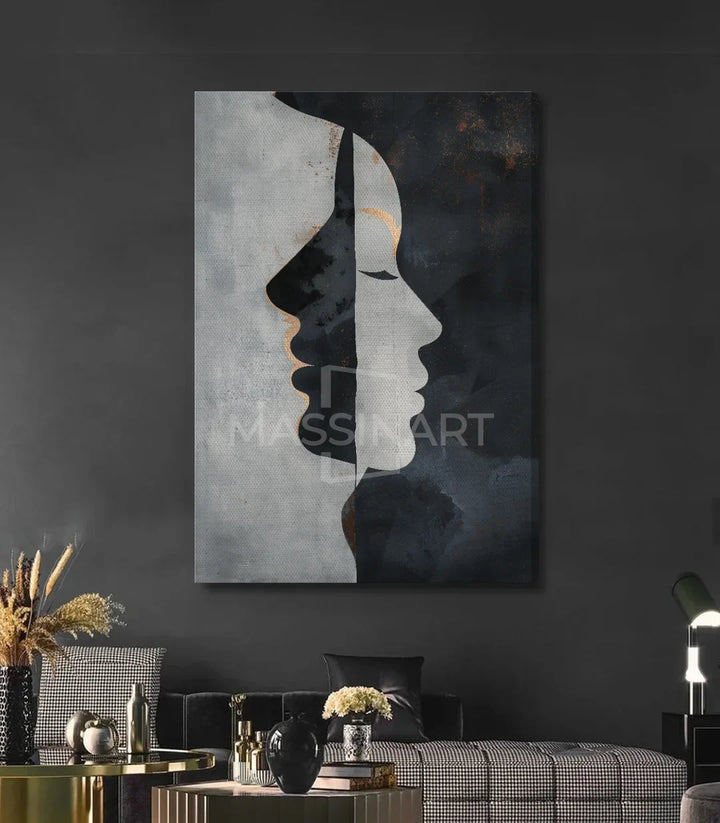 Tableau Inward Gaze Massinart — application murale salon contemporain