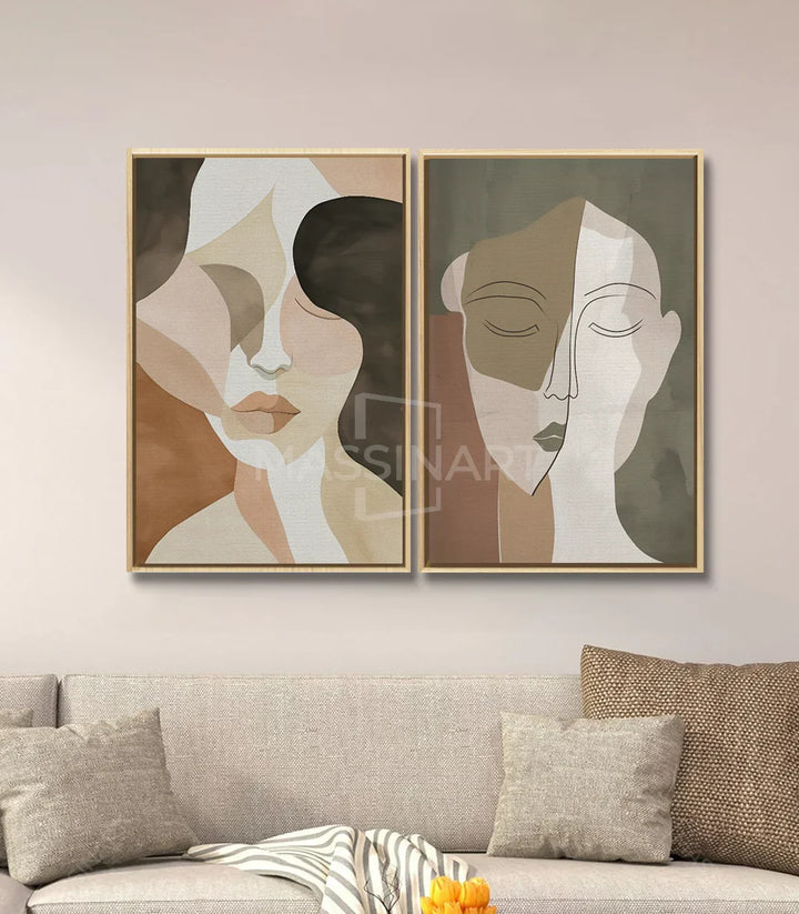 Fusion diptyque décoration intérieur séjour minimaliste Massinart