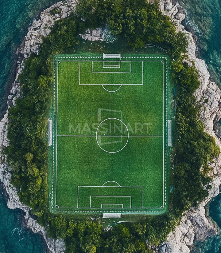 Tableau Seaside Stadium vue complète framed — cadrage vertical impact visuel