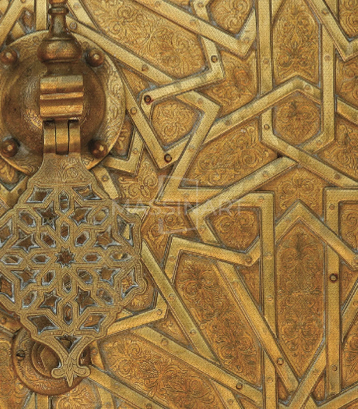 Tableau Golden Gate triptyque ambiance salon beige Massinart