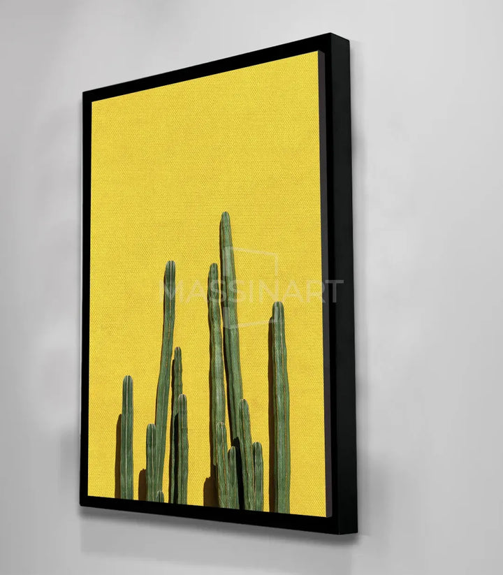 Ambiance salon marocain moderne — tableau flore cactus Massinart
