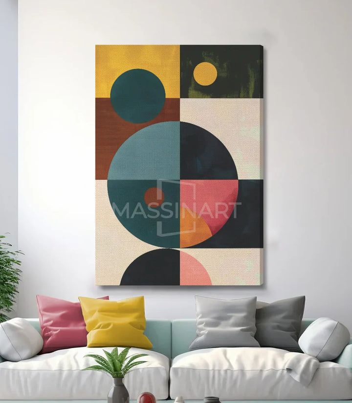 Tableau design géométrique Massinart — composition moderne couleurs harmonieuses