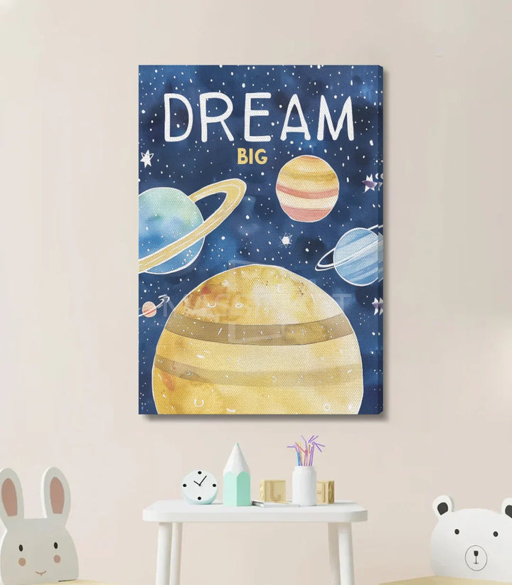 Tableau Dream Big Kido Massinart — emballage livraison prêt à accrocher