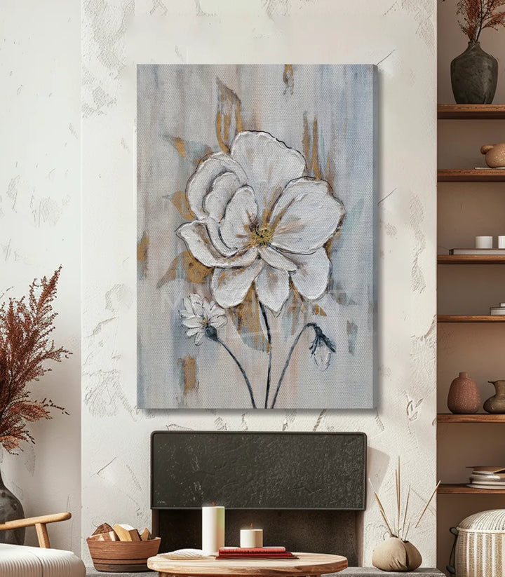 Tableau Blossom décoration mur blanc Massinart