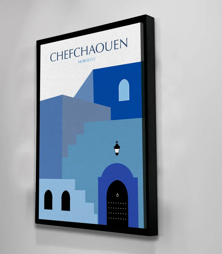 Tableau Chefchaouen style minimaliste design Massinart