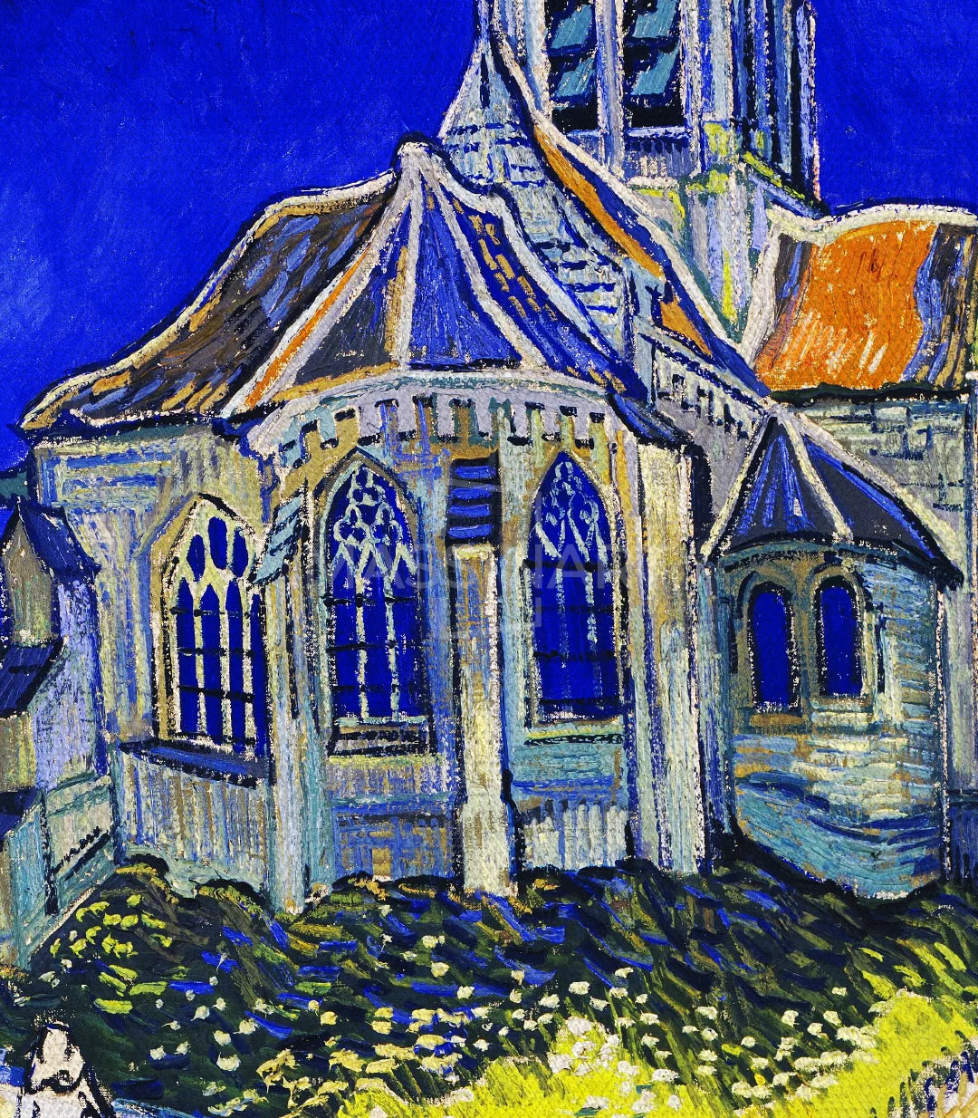 The Church in Auvers By Vincent van Gogh