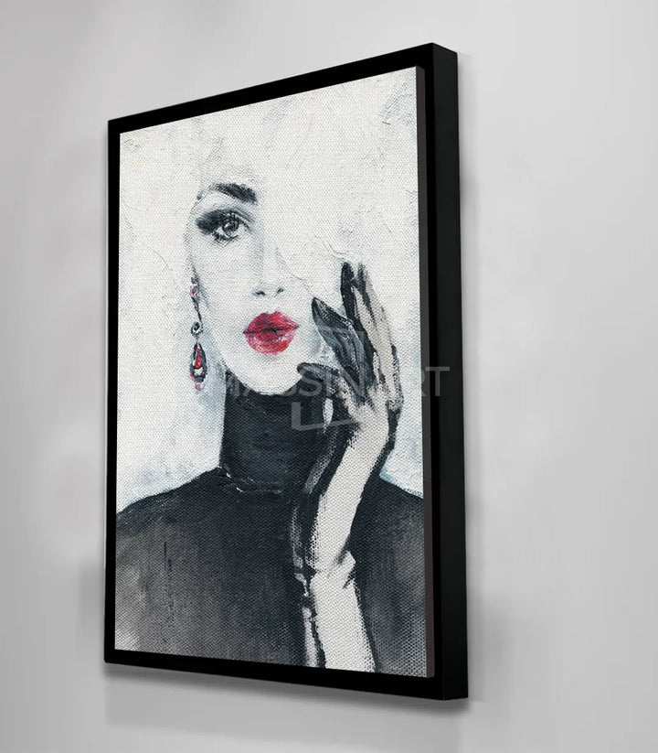 Tableau Scarlet Seduction décoration mur gris chambre fille Massinart
