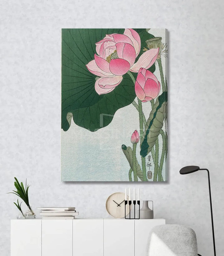 Mise en situation Blooming Lotus Massinart — décoration salle à manger minimaliste