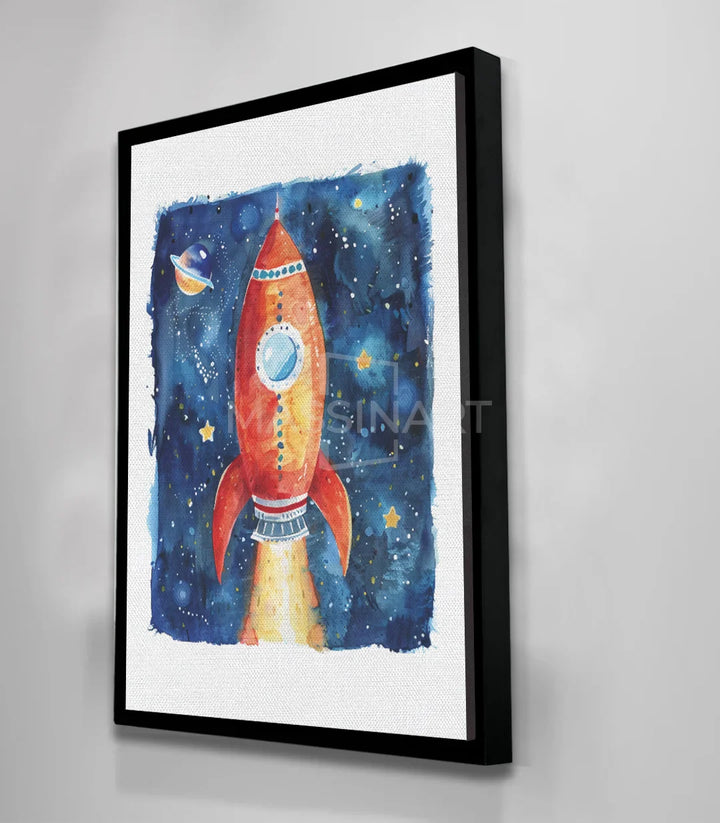 Tableau To space Massinart — couleurs bleu rouge or univers