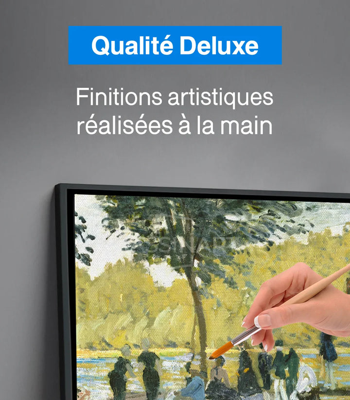 Tableau La Grenouillère Monet présentation murale intérieur Massinart