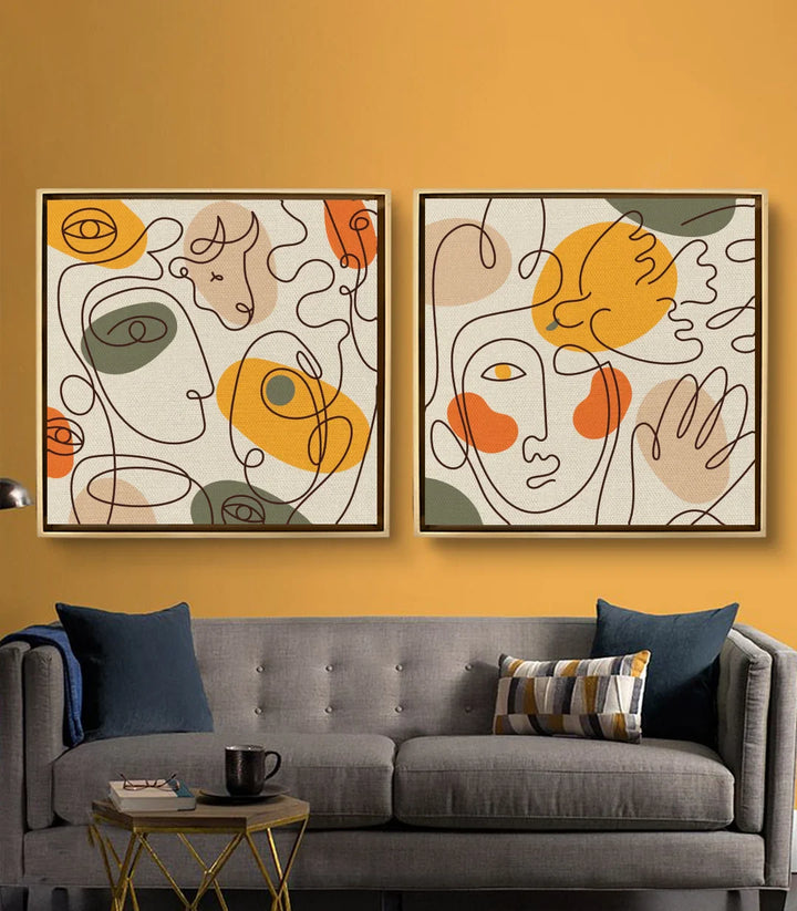 Mise en situation Harmony diptyque décoration salon moderne Massinart