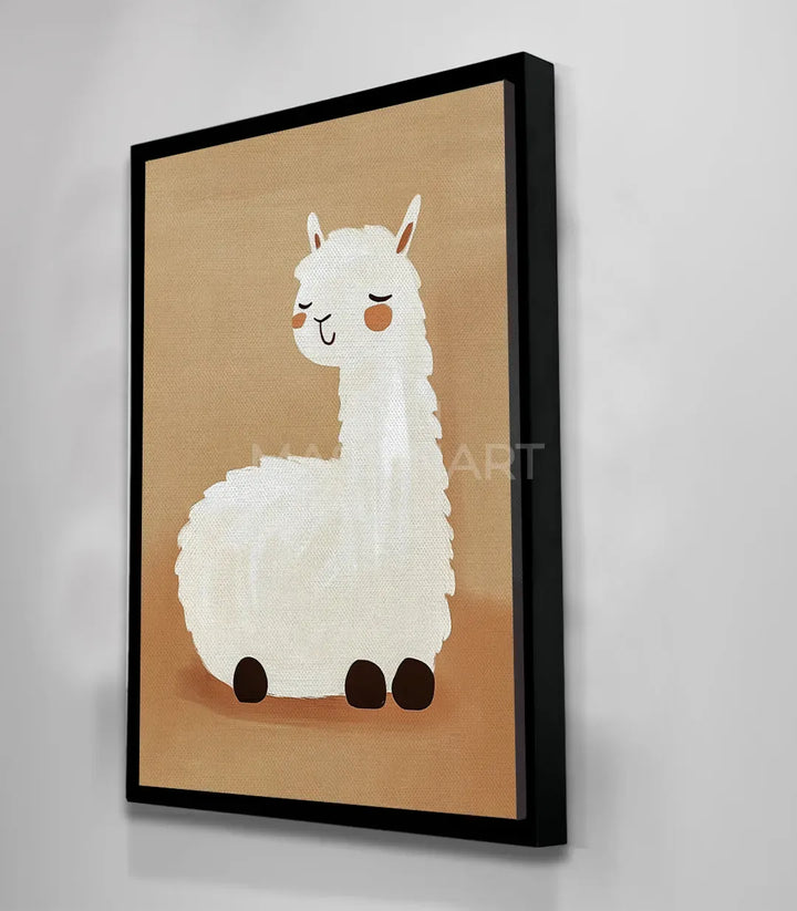 Tableau enfants animal souriant style minimaliste Massinart