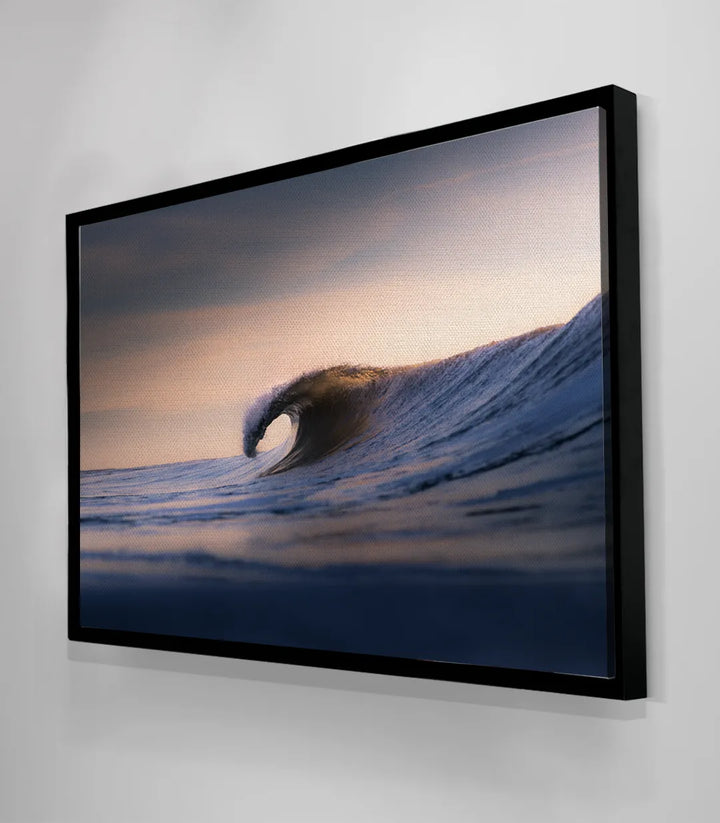 Tableau Tranquil Wave en mise en situation salon moderne Massinart