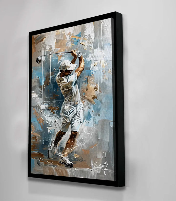 Tableau golfeur The Perfect Hit art sportif moderne Massinart