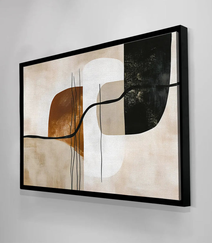 Vue ensemble Tableau Carbon Massinart — œuvre abstraite géométrique