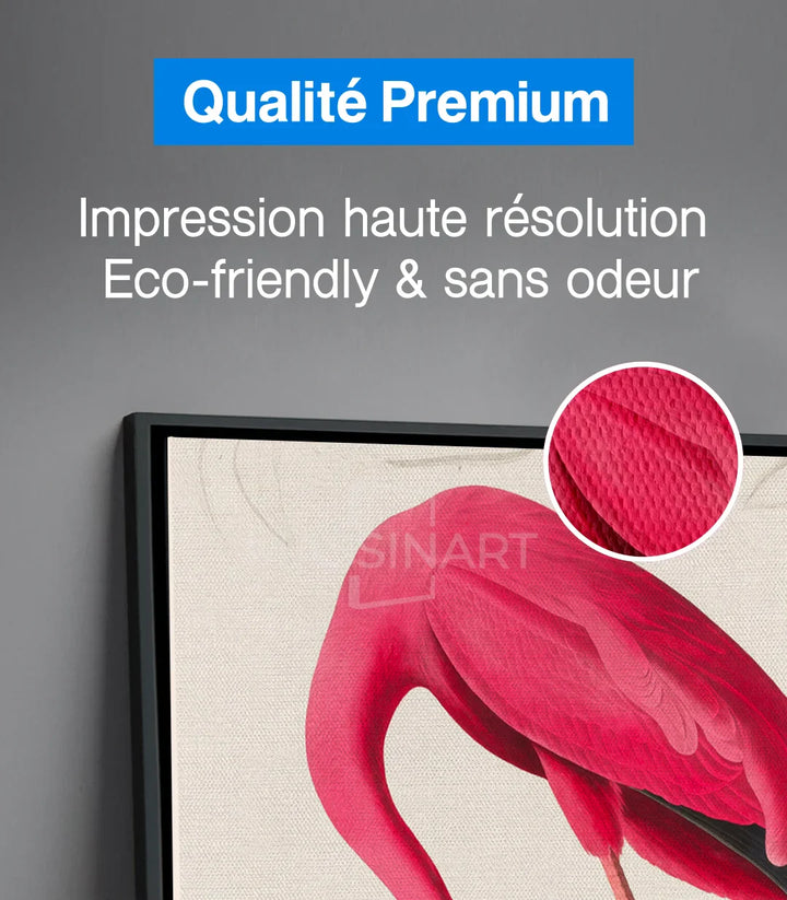 Tableau The Flamingo's Stance style vintage salon moderne Massinart