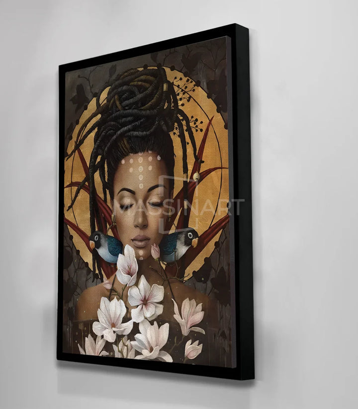 Mise en scène décoration intérieur tableau portrait Massinart