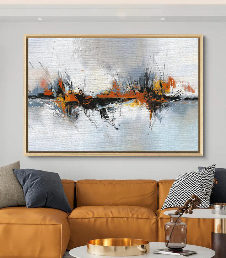 Décoration intérieur séjour Awakening peinture abstraite Massinart