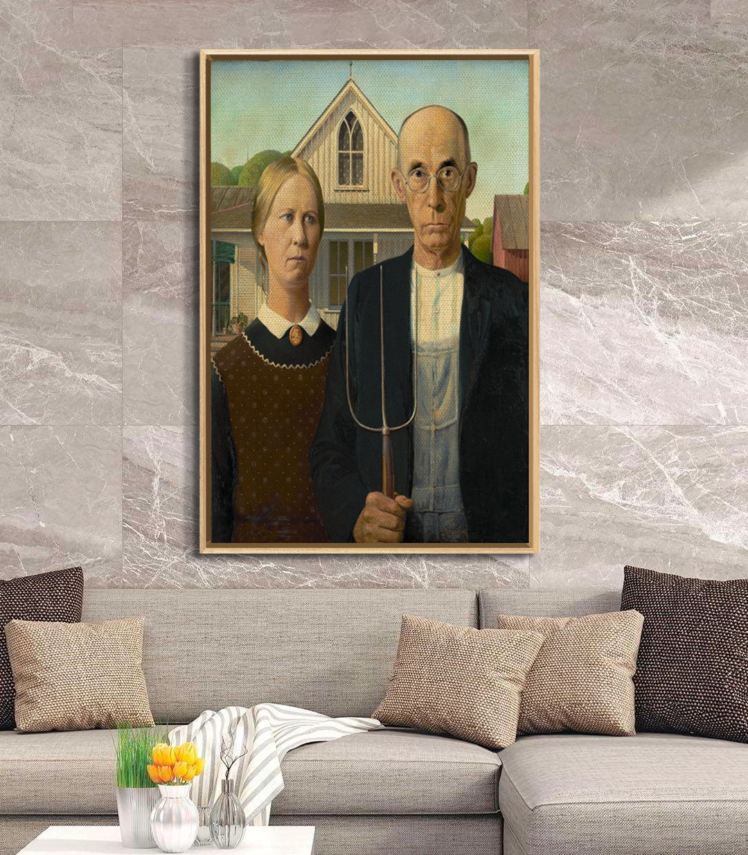 American Gothic By Grant Wood