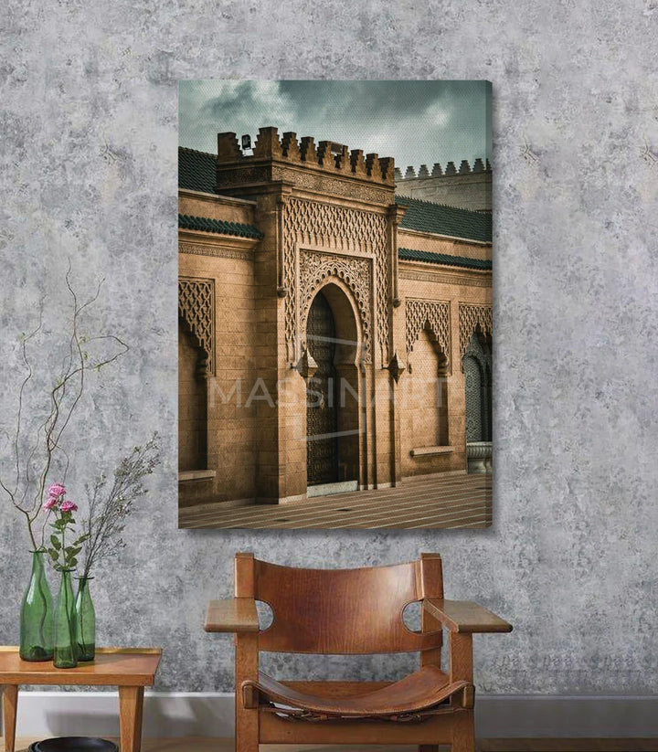 Tableau Opulent Gate en mise en situation bureau marocain Massinart