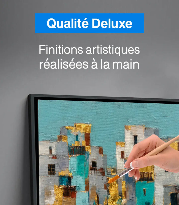 Tableau medina dorée Gold Mirage style abstrait architectural Massinart