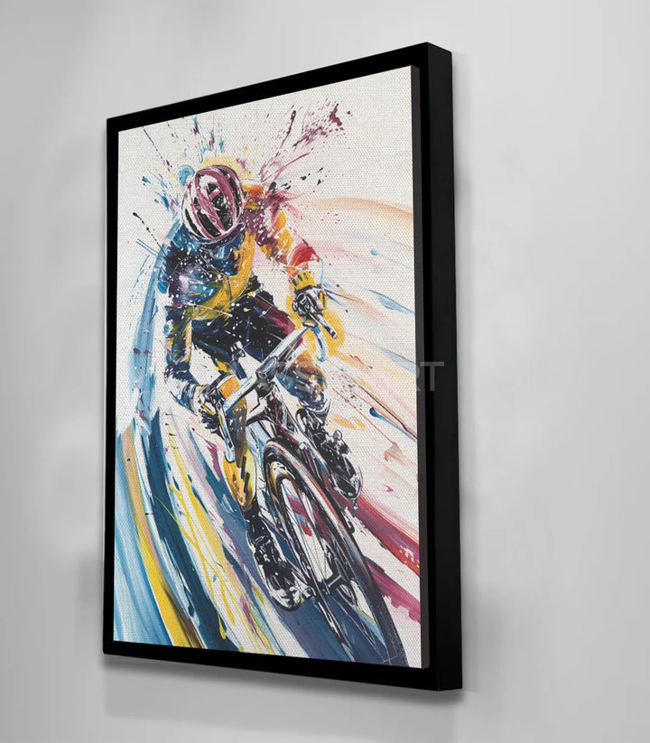 Tableau Velocity cycliste sport moderne séjour design, Massinart