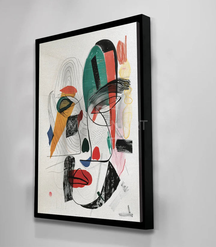 Encadrement noir Tableau Masked portrait moderne Massinart