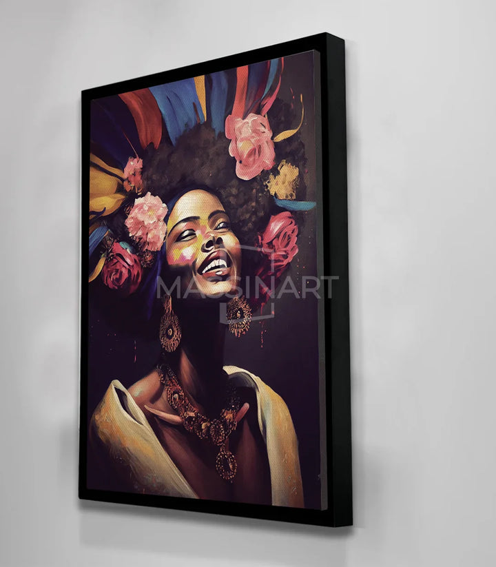 Chambre à coucher tableau femme expression positive Massinart