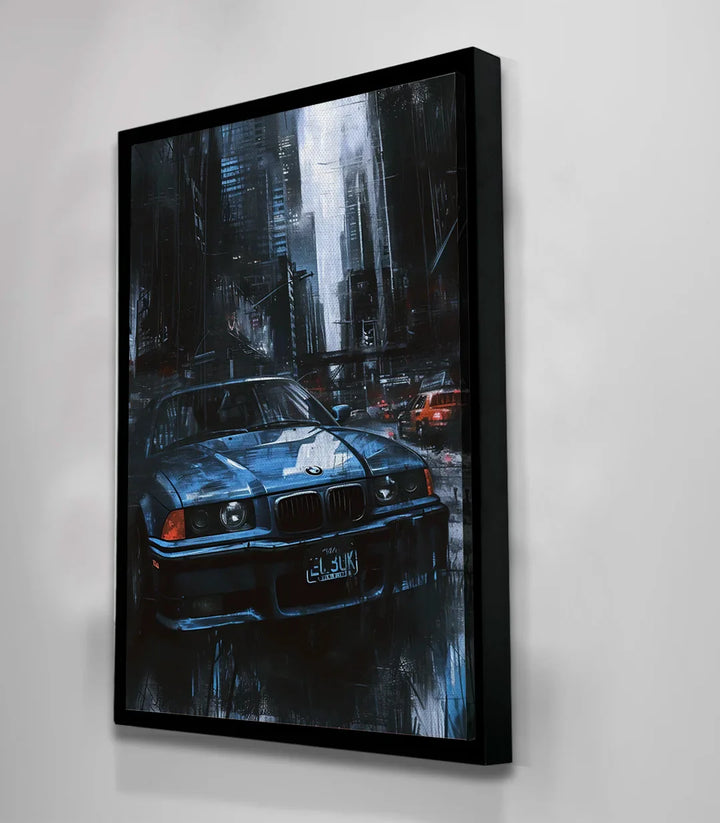 Tableau City Roadster détail voiture bleue métropole Massinart