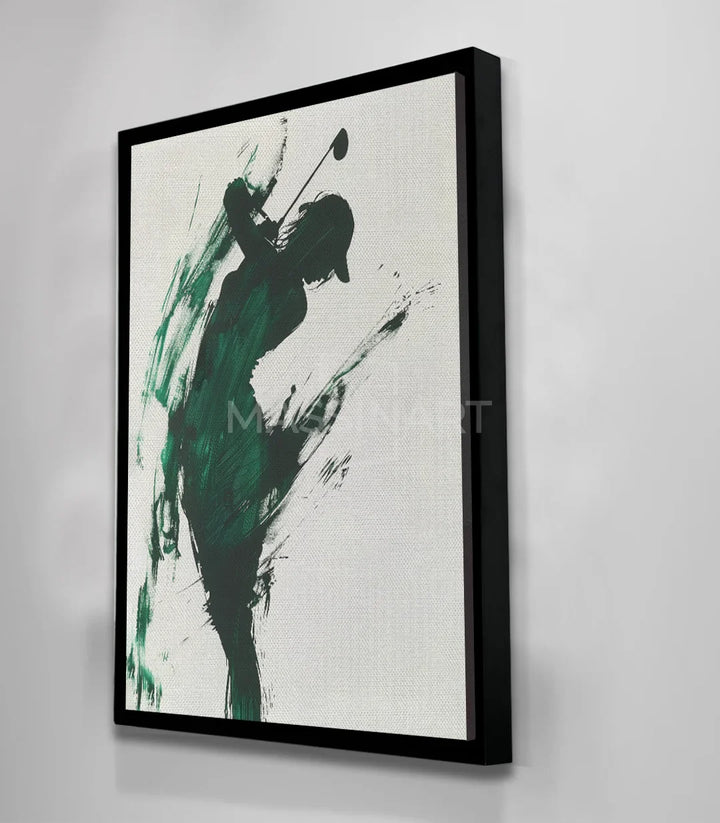 Tableau Release art sportif expressionniste, mise en situation bureau - Massinart