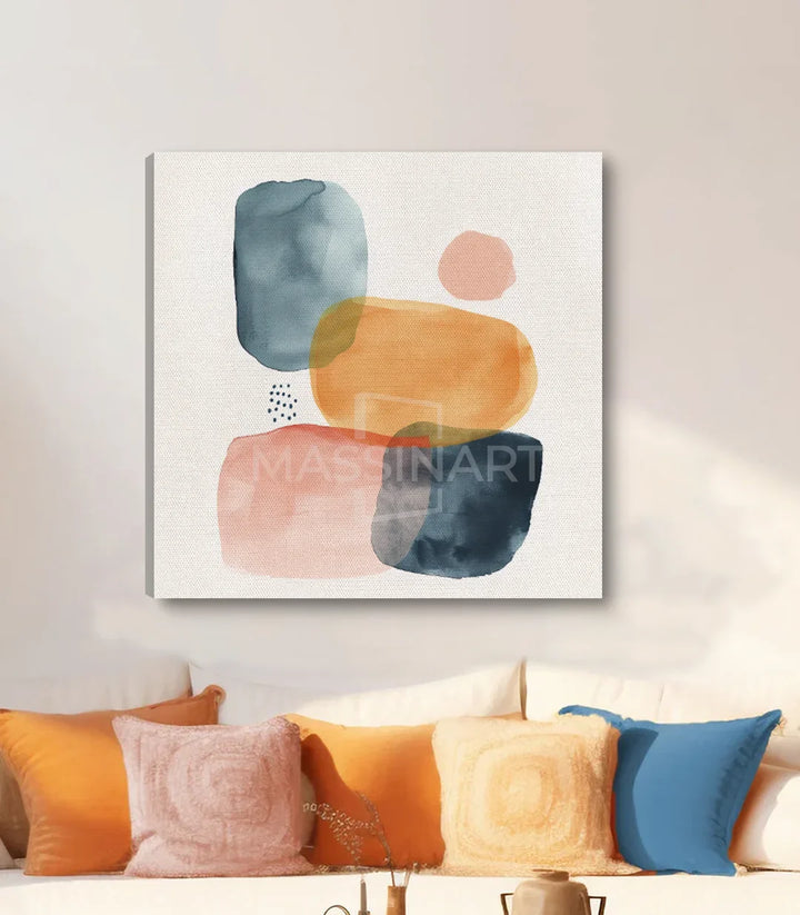 Tableau Centered harmonie couleurs canapé design Massinart